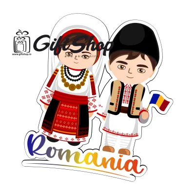 Copii tarani port popular romania, magnet frigider mgs126